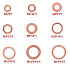 Набір зі 100 ущільнювальних мідних кілець шайб, 9 різновидів, фото 3