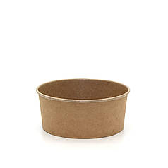 Салатник паперовий круглий 750 мл Без кришки, Крафт 50 шт/уп