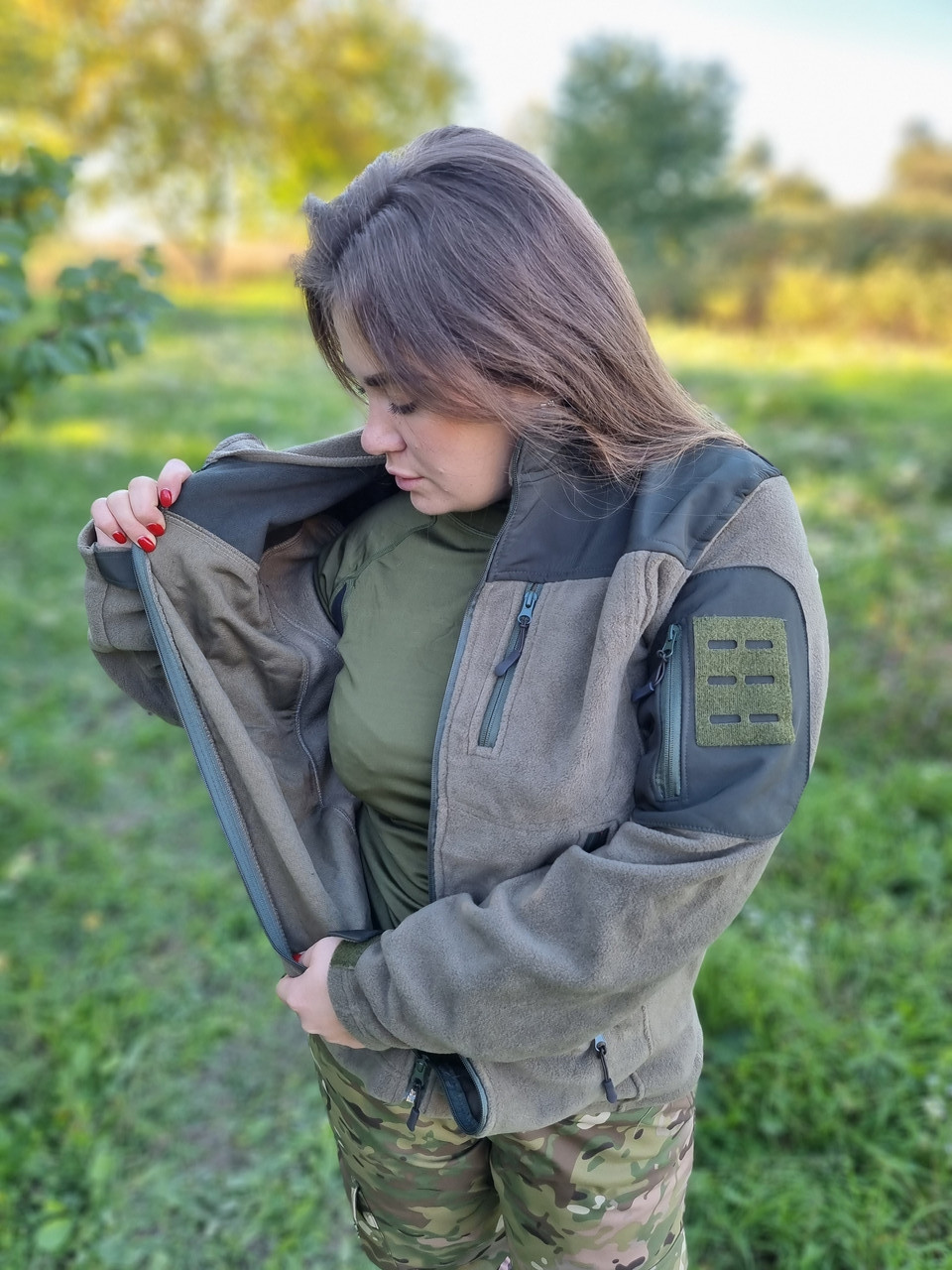 Флісова кофта унісекс із вставками Soft shell