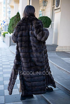 Пальто з Хутра соболь баргузин, довжина 135см