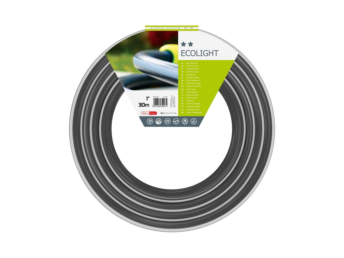 Поливальний шланг Cellfast ECOLIGHT 1 дюйм 30 м садовий тришаровий - 10-181