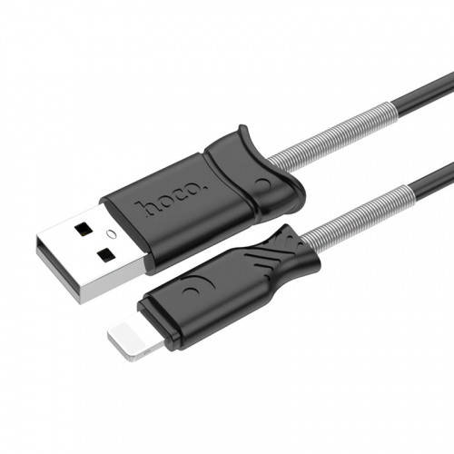 Кабель Hoco X24 Pisces USB - Lightning 2.4A/1m (Чорний)