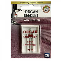 Игла двойная Organ Super Stretch №75/4.0