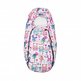 Конверт в коляску Twins Voyage, Звери розовый