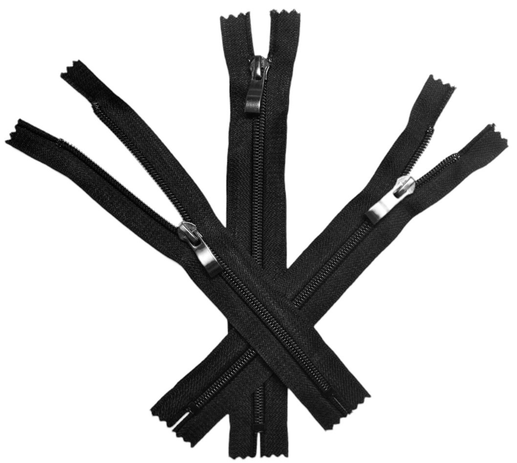 Блискавка спіральна готова №7 довжиною 35 см Чорна, фото 1