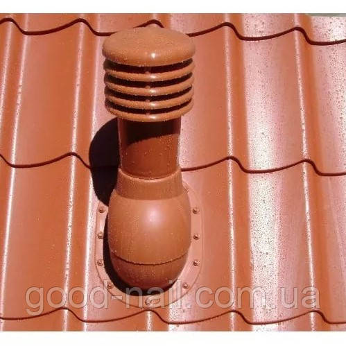 Вентиляційний елемент KRONOPLAST 110-125 мм KBN (не утеплений) для металочерепиці з висотою хвилі до 28 мм., фото 1