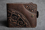 Шкіряний гаманець ручної роботи "Етно", фото 2