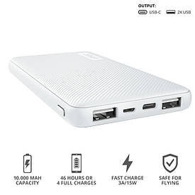 Портативний зарядний пристрій Trust Primo 10000 mAh White