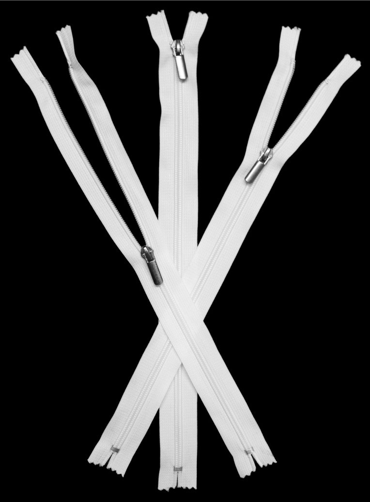 Блискавка спіральна готова №7 довжиною 50 см Біла, фото 1