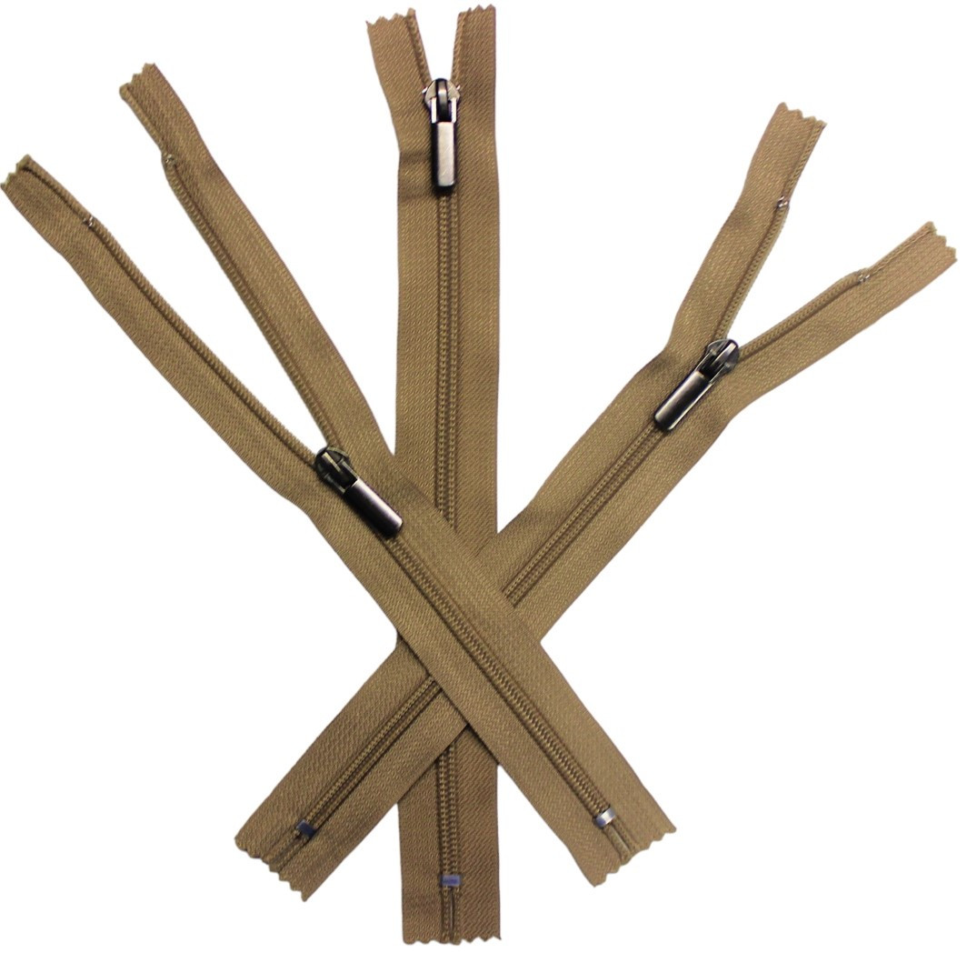 Блискавка спіральна готова №7 довжиною 45см Бежева, фото 1