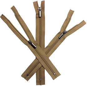 Блискавка спіральна готова №5 довжиною 50 см Бежева