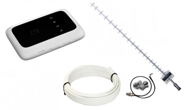 Комплект для мобільного інтернету 3G/4G WiFi роутер ZTE MF910+ Антена стріла+кабель+перехідник