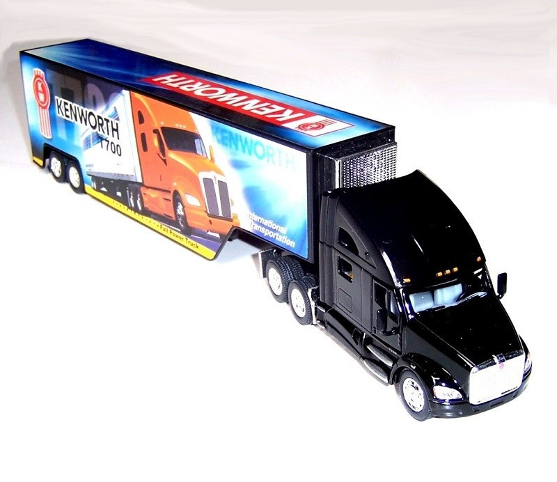 Металевий трейлер Kinsmart KENWORTH T700 WITH CONTAINER