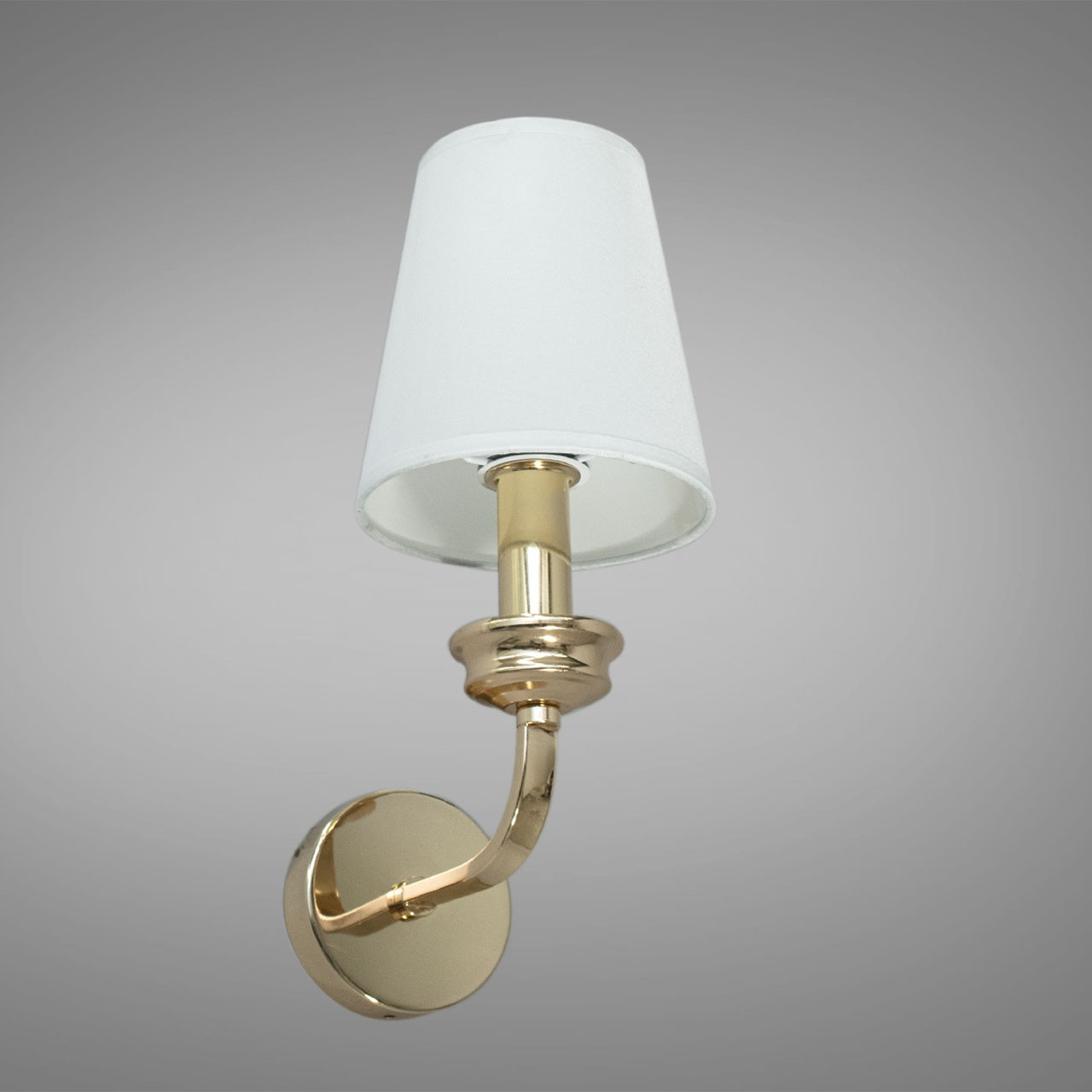 Класичне бра з абажуром на 1 лампу Е14 золото D-2123/1G, фото 1