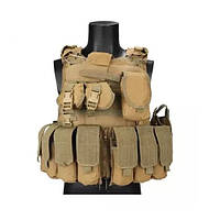 Жилет тактичний Yakeda Plate carrier плитконоска VT-1055 tan