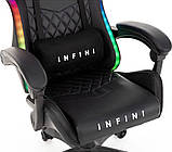Крісло геймерське INFINI Компютерне крісло спортивне Marco Game LED RGB Кресло геймерское LED ПОДСВЕТКА Стул, фото 7