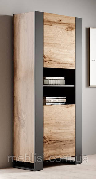 Вітрина WOOD дуб вотан/антрацид (CAMA)