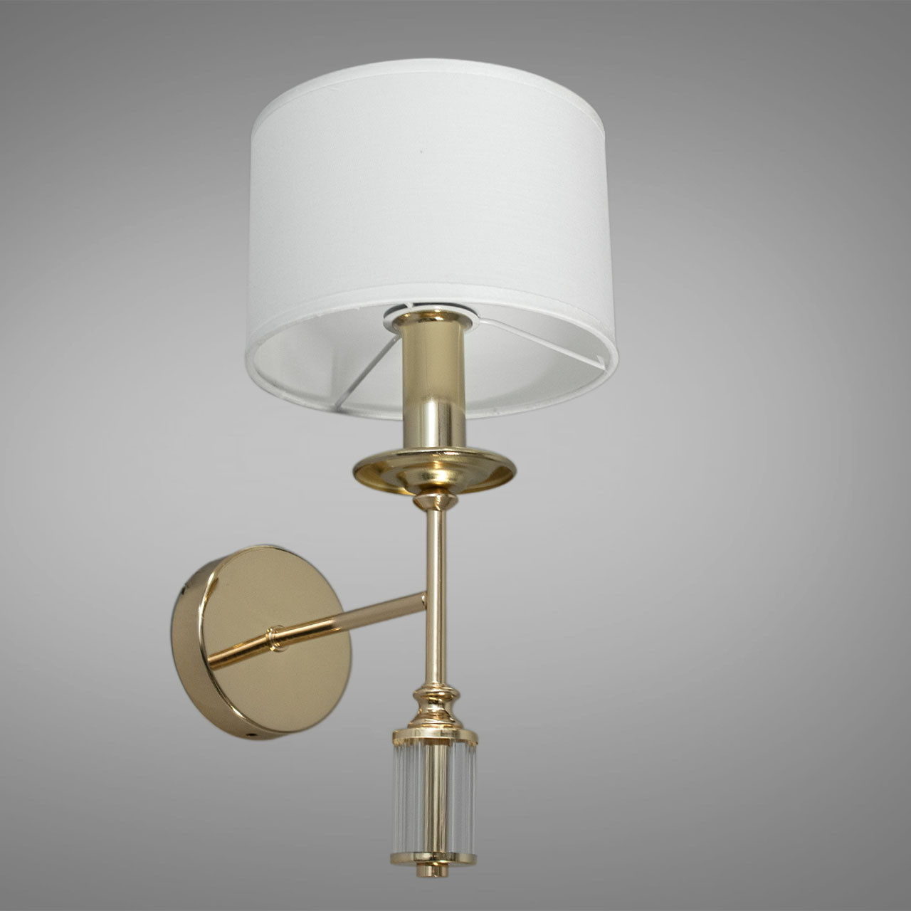 Класичне бра з абажуром на 1 лампу Е14 золото D-2126/1G, фото 1