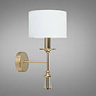 Класичне бра з абажуром на 1 лампу Е14 золото D-2126/1G, фото 3