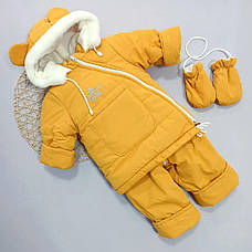 Зимовий теплий дитячий комбінезон-трансформер 3в1 на овчині: курточка, конверт для ніг, напівкомбінезон, фото 5