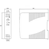 Блок живлення на DIN рейку Mean Well, MDR-20-12, 12V, 20W, 1.67А, IP20, фото 3