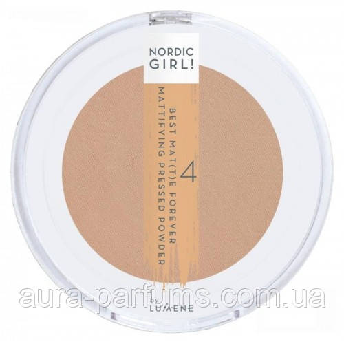 Матувальна компактна пудра для обличчя Lumene Nordic Girl! Best Mat(T)E Forever Mattifying Pressed Powder 4