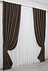 Комплект штор (2шт. 1х2,7м.) із колекції "Bagema Rvs". Колір шоколадний. Код 1008ш 31-362, фото 2