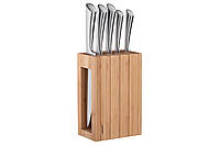 ARDESTO Knife set Black Mars 6 pcs, stainless steel, bamboo block