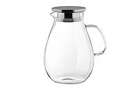 ARDESTO Jug with lid, 1800 ml, borosilicate glass, stainless steel