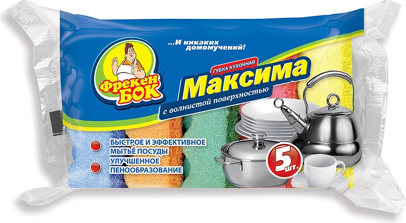 Губки кухонные Фрекен Бок «Максима» 5+1шт - фото 1 - id-p279369862