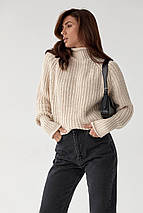 Зручний жіночий светр туніка тонкого в'язання норма, фото 2