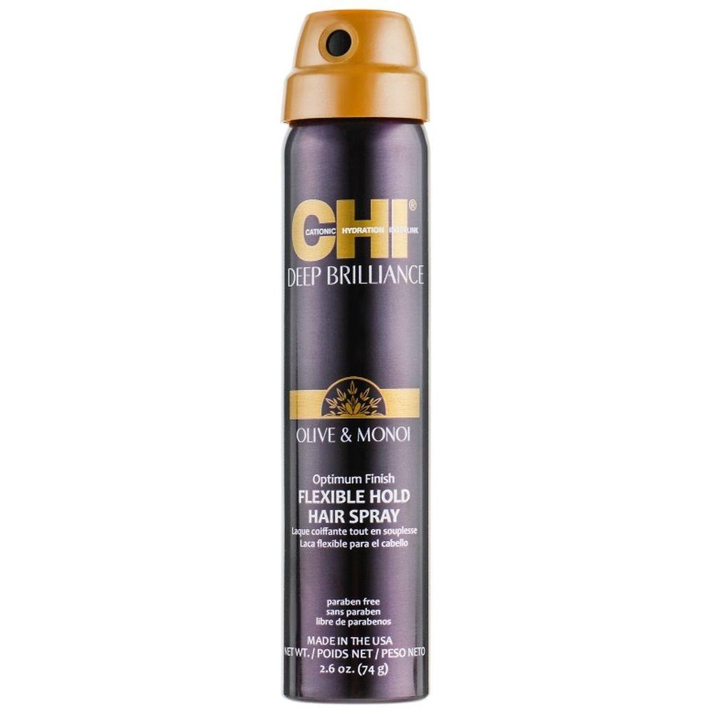 Лак гнучкої фіксації для волосся CHI Deep Brilliance Olive & Monoi Op FlexHold 284 г