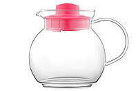 Termisil Teapot Maja (Ball), 1500 ml, raspberry, borosilicate glass, plastic