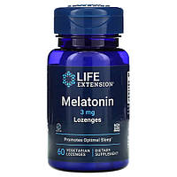 Натуральная добавка Life Extension Melatonin 3 mg, 60 леденцов