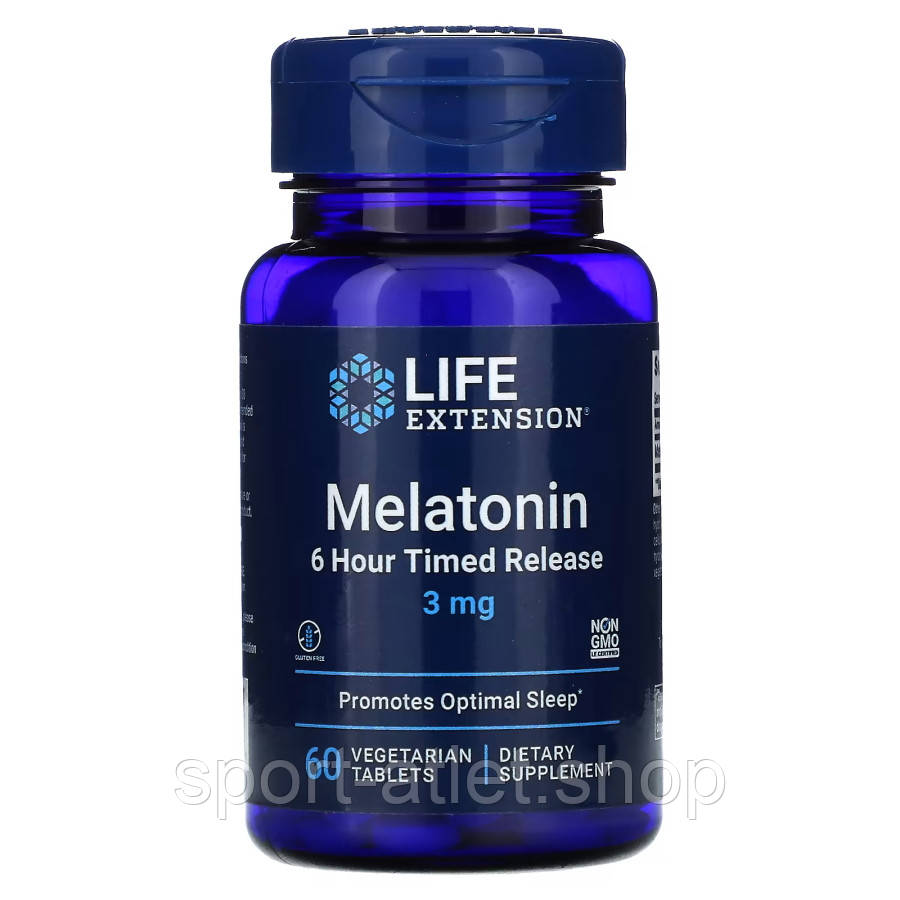 Натуральна добавка Life Extension Melatonin 3 mg, 60 таблеток, фото 1