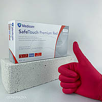 Нитриловые перчатки повышенной плотности 4 грамм Medicom Advanced Extend красный «S» - 100 шт ( "№ 1100")