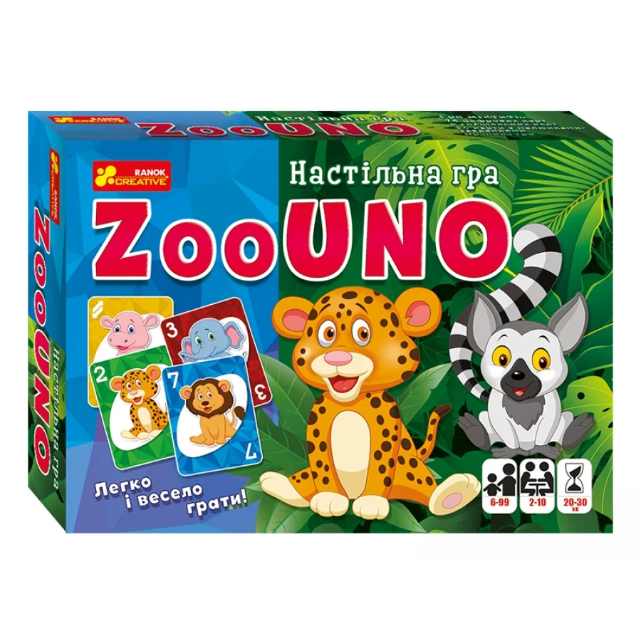 Настільна гра ZooUNO (українською)
