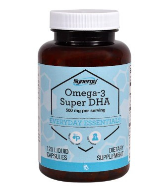 Vitacost Synergy Omega-3 Super DHA 500 мг на порцію, жирні кислоти Омега-3, 120 капсул на 60 днів прийому. До 02/2028
