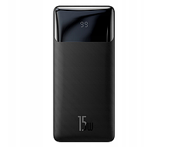 Зовнішній акумулятор Power Bank Baseus 30000 mAh 3XUSB USB-C PD 15W чорний, фото 2