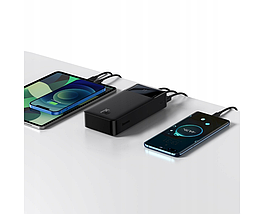 Зовнішній акумулятор Power Bank Baseus 30000 mAh 3XUSB USB-C PD 15W чорний, фото 5