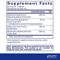 Pure Encapsulations DGL Plus / Дегліциризинова солодка для здоров'я шлунка 60 капсул BX165, фото 3