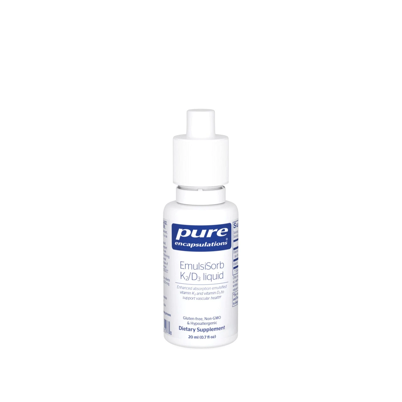 Pure Encapsulations EmulsiSorb K2/D3 liquid / Емульсисорб К2/Д3 рідкий 0.7 fl. oz (20 ml) BX502, фото 1