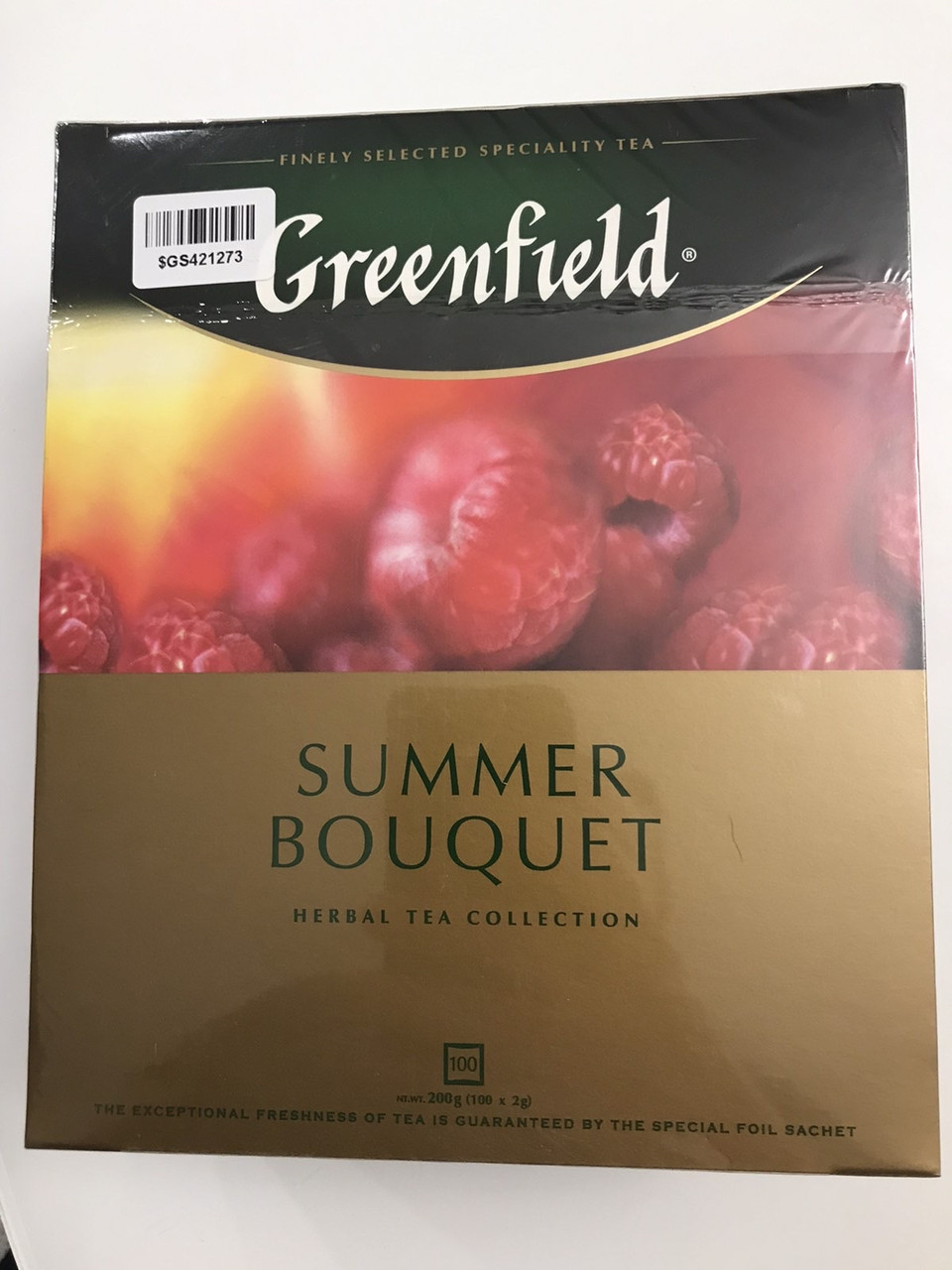 Чай Greenfield 100 пак фруктовий з малиною SUMMER BOUQET