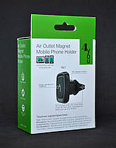 Тримач для телефону в авто 4you GL1 (у повітропровід, магнітний) Black, фото 2