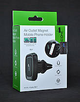 Тримач для телефону в авто 4you GL1 (у повітропровід, магнітний) Black, фото 3