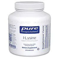 L-лизин, l-Lysine, Pure Encapsulations, 270 капсул