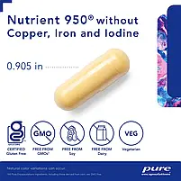 Pure Encapsulations Nutrient 950/ Нутрієнти 950 гіпоалергенні мультивітаміни 180 капсул BX098, фото 3