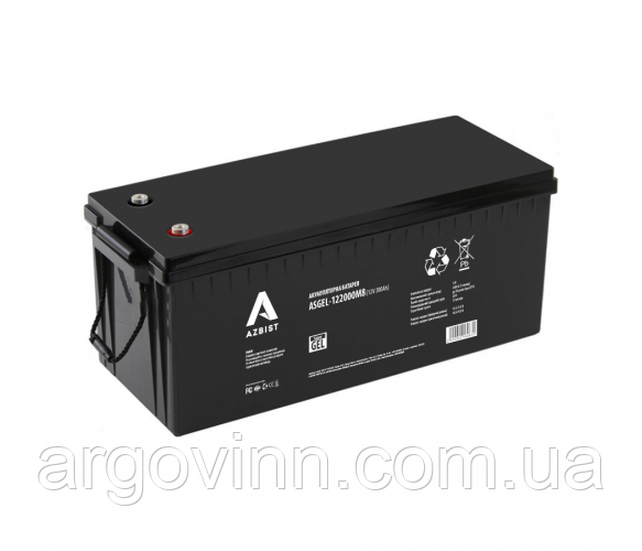 Акумулятор AZBIST Super GEL ASGEL-122000M8, Black Case, 12V 200.0Ah (522 x 240 x 219) Q1/18