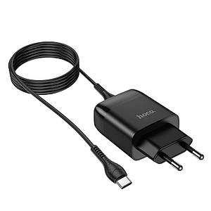 Мережевий зарядний пристрій Original Hoco C72Q Type-C 1 USB QC 3.0 18 W 3 A Швидке заряджання Чорний