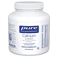 Кальций (цитрат), Calcium (citrate), Pure Encapsulations, 180 капсул